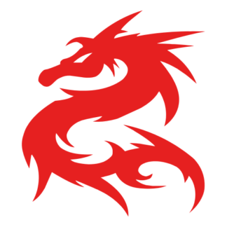 Tribal Dragon Decal (Red)